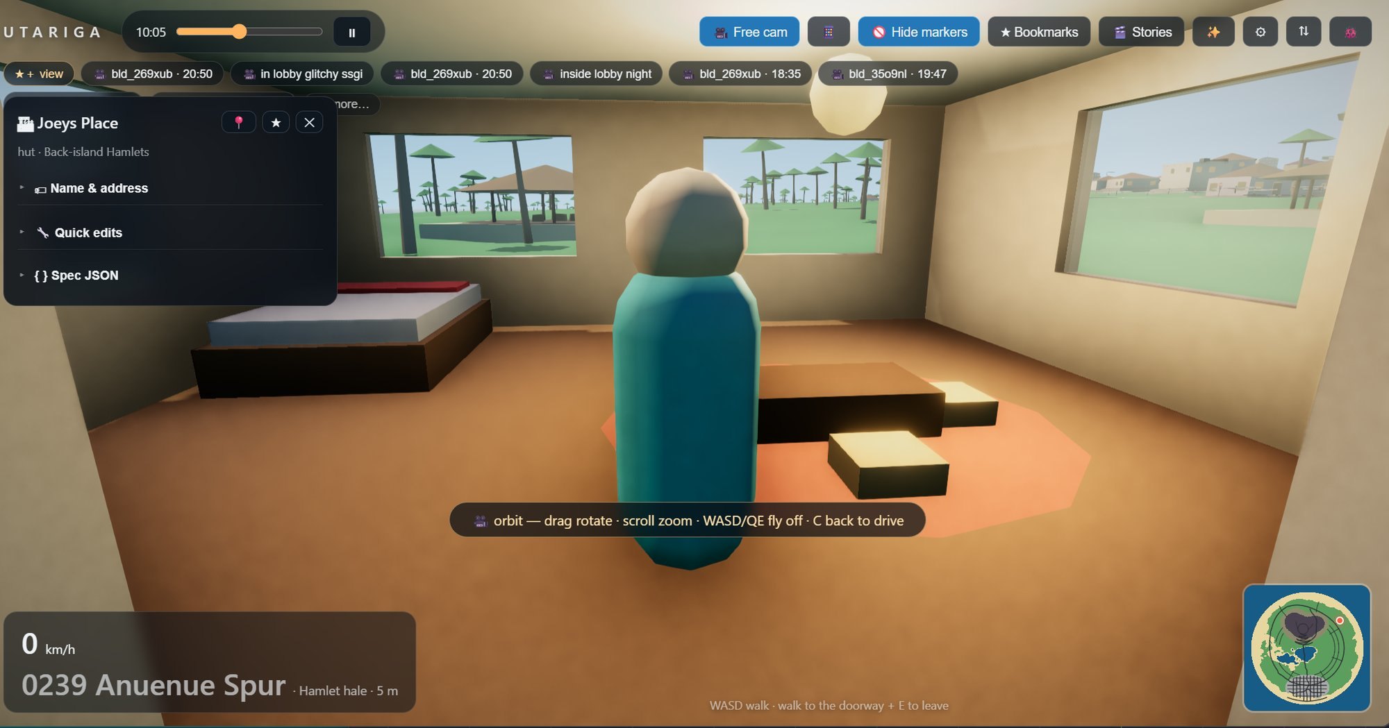 The stock procedural interior: a correctly-shaped empty room